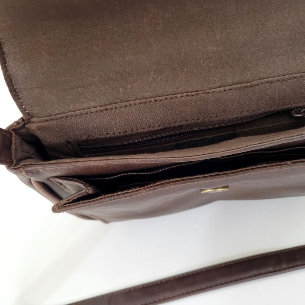 Jackson Brown Faux Leather Crossbody Bag - Picture 7 of 7